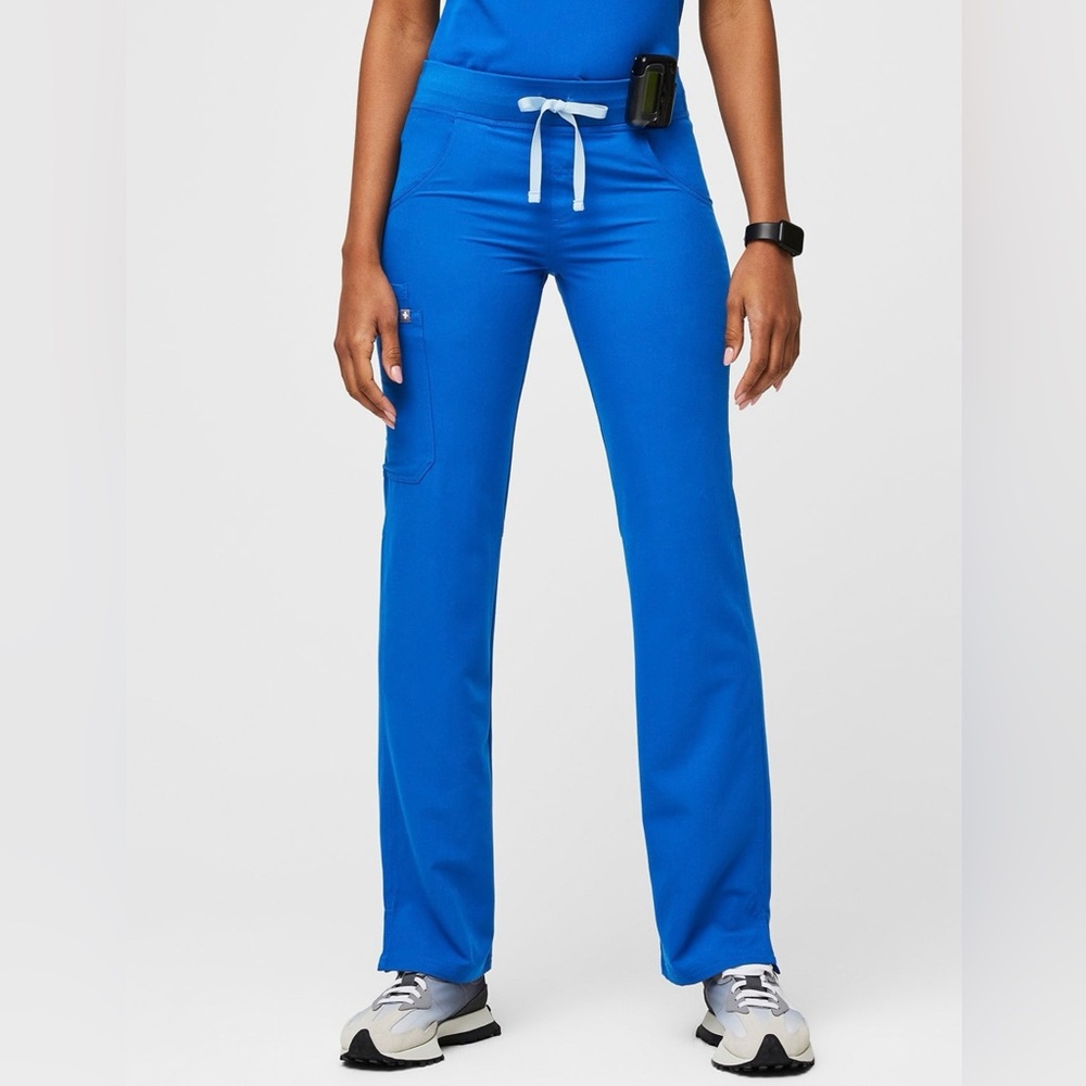 FIGS Kade cargo scrub pants - navy blue, small tall